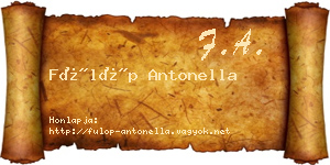 Fülöp Antonella névjegykártya